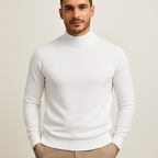 Leonardo Men's Turtleneck Sweater – Soft Knit Slim Fit Smart Casual Pullover