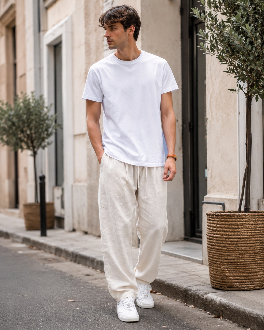 Liam Men's Linen Pants – Wide Leg Breathable Summer Trousers for Casual Wear