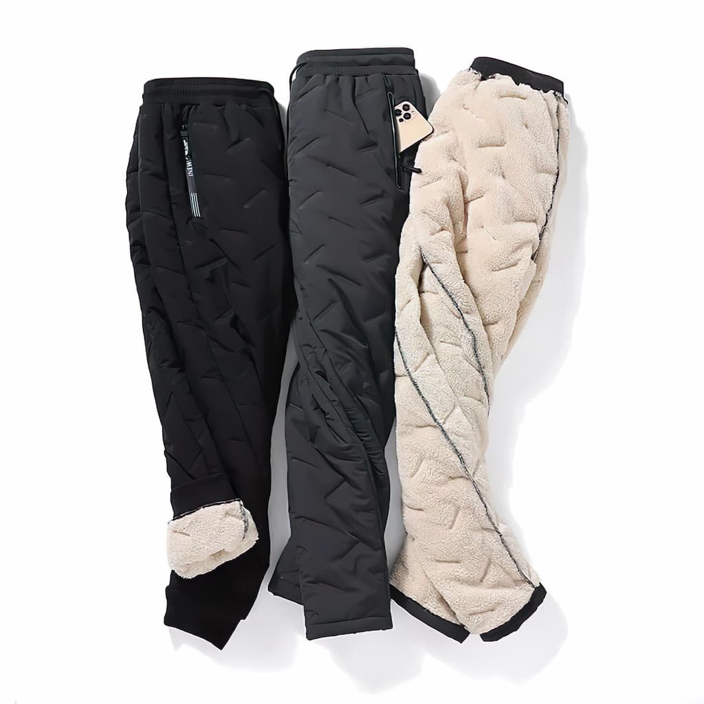 Liam Men's Thermal Pants – Waterproof Sherpa-Lined Winter Trousers with Zip Pockets