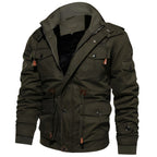 Logan Men’s Military Jacket – Waterproof Fleece-Lined Coat with Adjustable Fit