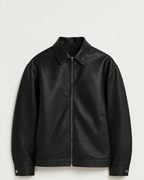 Mason Men’s Leather Jacket – Modern Zip-Up Urban Jacket with Structured Fit