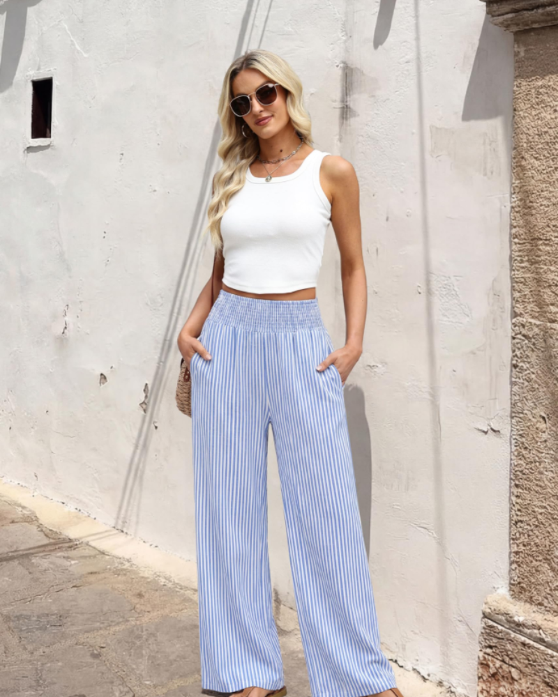Madison Women’s Wide Leg Pants – Soft Casual Work Trousers with Pockets