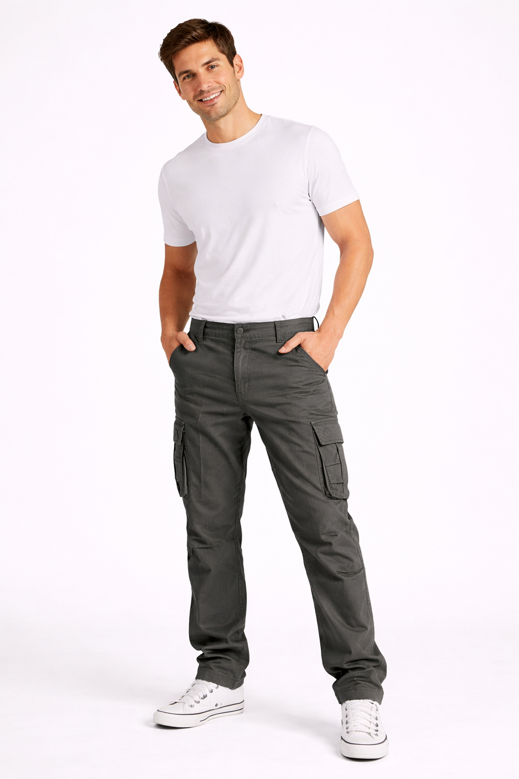 Mason Men’s Cargo Pants – Durable Cotton Workwear Trousers with Utility Pockets