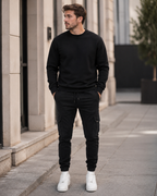 Mariano Men's Cargo Pants – Slim Fit Elastic Waist Urban Casual Trousers