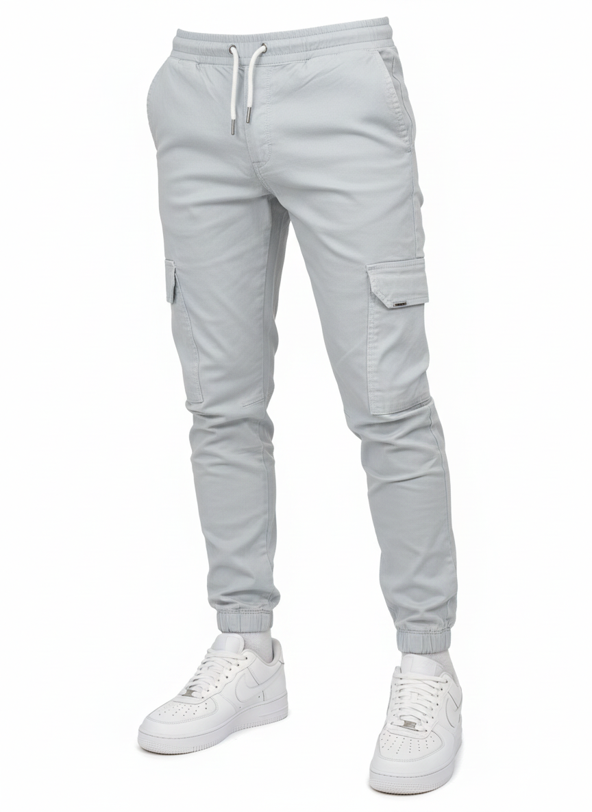 Mariano Men's Cargo Pants – Slim Fit Elastic Waist Urban Casual Trousers