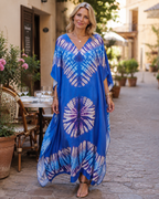 Serena Women's Boho Kaftan Dress – Oversized Beach Cover-Up for Resort Wear