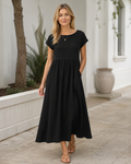 Melody Women's Maxi Dress – Lightweight Cotton Blend Summer Dress