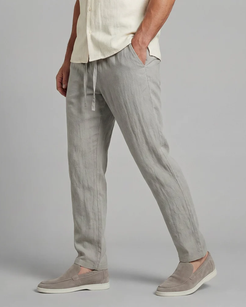 Ethan Men’s Wide Leg Trousers – Lightweight Casual Pants for Warm Weather
