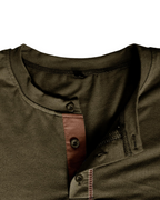 Ethan Men’s Henley T-Shirt – Long Sleeve Cotton Blend Casual Button Neck Tee