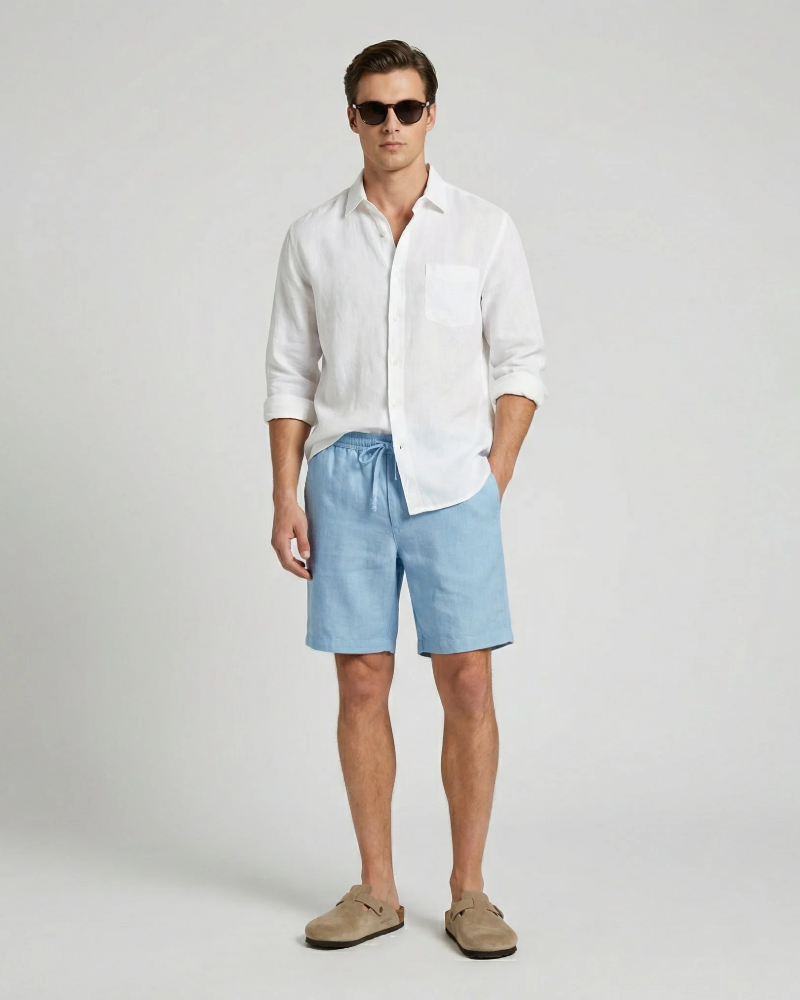 Caleb Men’s Summer Shorts – Breathable Relaxed Fit Casual Beach Shorts
