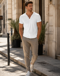 Damon Men’s Cotton T-Shirt – Breathable Short Sleeve Casual Crew Neck Summer Tee