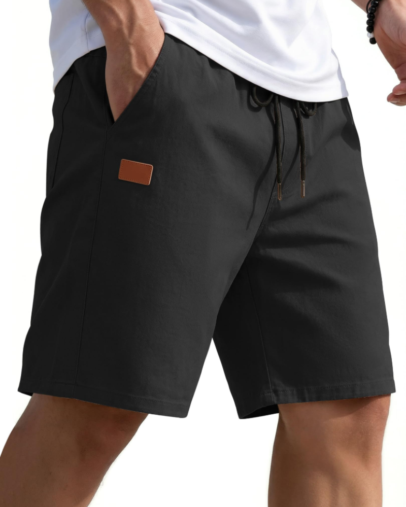 Lucas Men's Chino Shorts – 9-Inch Drawstring Shorts with Pockets for Summer Wear