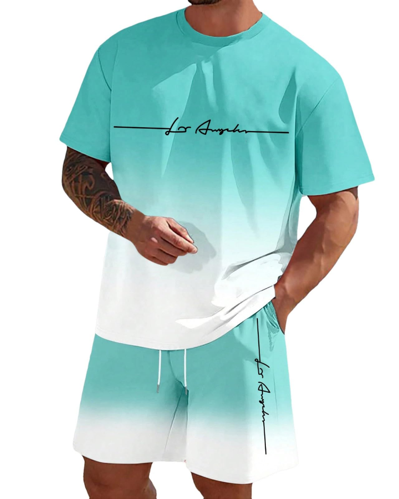 Derek Men's Lounge Set – T-Shirt & Shorts Casual Fit Lightweight Summer Outfit