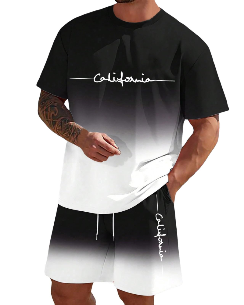 Derek Men's Lounge Set – T-Shirt & Shorts Casual Fit Lightweight Summer Outfit