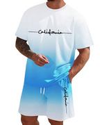 Derek Men's Lounge Set – T-Shirt & Shorts Casual Fit Lightweight Summer Outfit