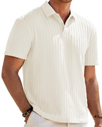 Oliver Men's Knit Polo Shirt – Old Money Short Sleeve Polo for Resort and Golf Wear