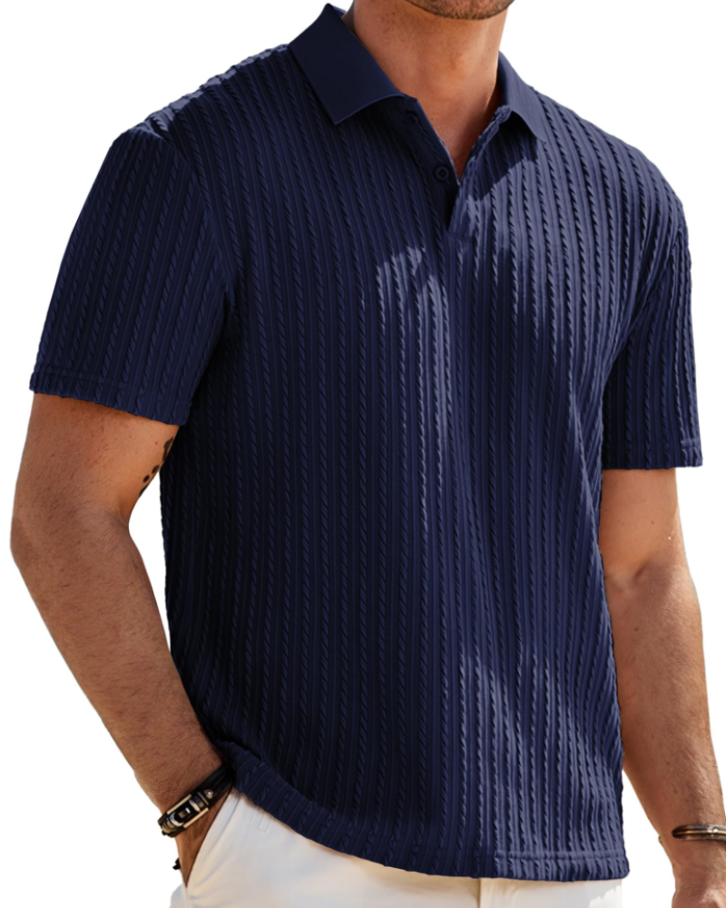 Oliver Men's Knit Polo Shirt – Old Money Short Sleeve Polo for Resort and Golf Wear