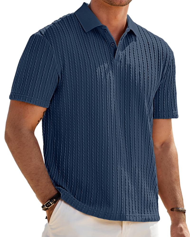 Oliver Men's Knit Polo Shirt – Old Money Short Sleeve Polo for Resort and Golf Wear