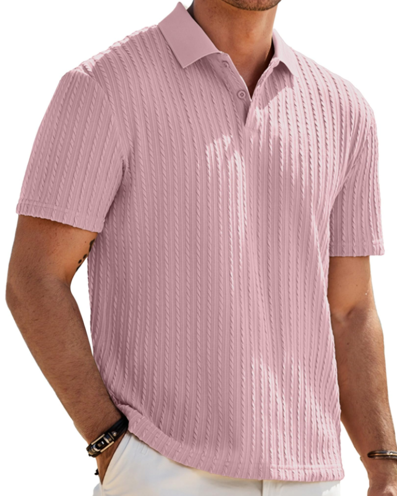 Oliver Men's Knit Polo Shirt – Old Money Short Sleeve Polo for Resort and Golf Wear