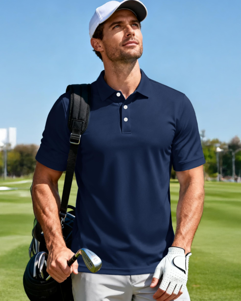 Logan Men's Performance Polo Shirt – Quick-Dry Golf Polo for Work and Travel