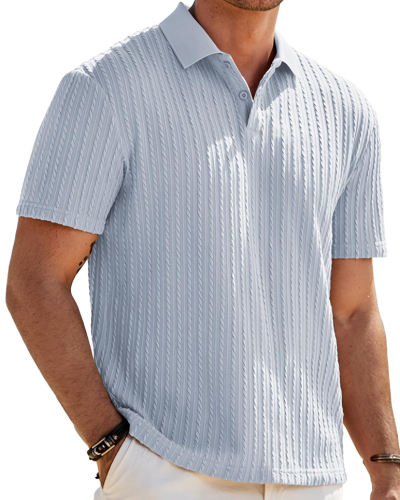 Oliver Men's Knit Polo Shirt – Old Money Short Sleeve Polo for Resort and Golf Wear