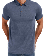 Ethan Men's Cotton Polo Shirt – Stretch Short Sleeve Polo for Work and Golf