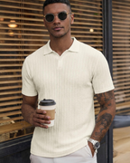 Oliver Men's Knit Polo Shirt – Old Money Short Sleeve Polo for Resort and Golf Wear