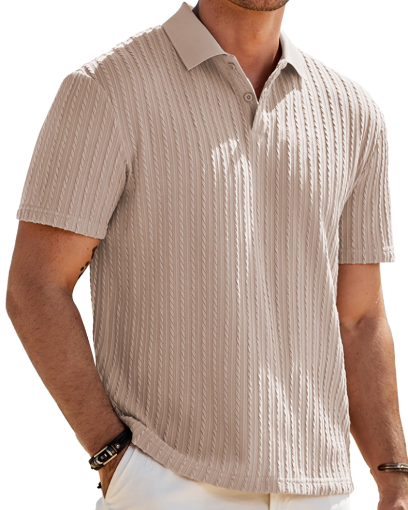 Oliver Men's Knit Polo Shirt – Old Money Short Sleeve Polo for Resort and Golf Wear
