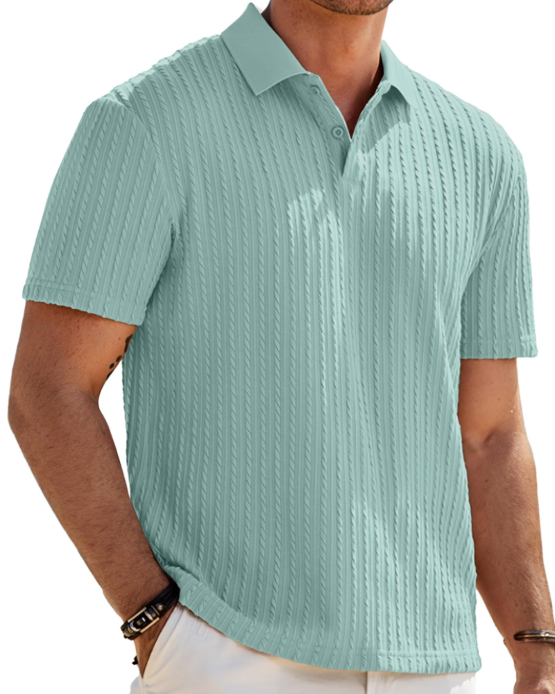 Oliver Men's Knit Polo Shirt – Old Money Short Sleeve Polo for Resort and Golf Wear