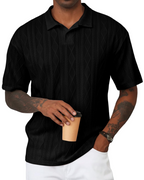 Henry Men's Knit Polo Shirt – Old Money Short Sleeve Polo for Golf and Vacation Wear