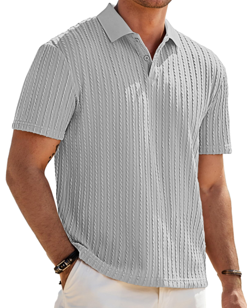 Oliver Men's Knit Polo Shirt – Old Money Short Sleeve Polo for Resort and Golf Wear