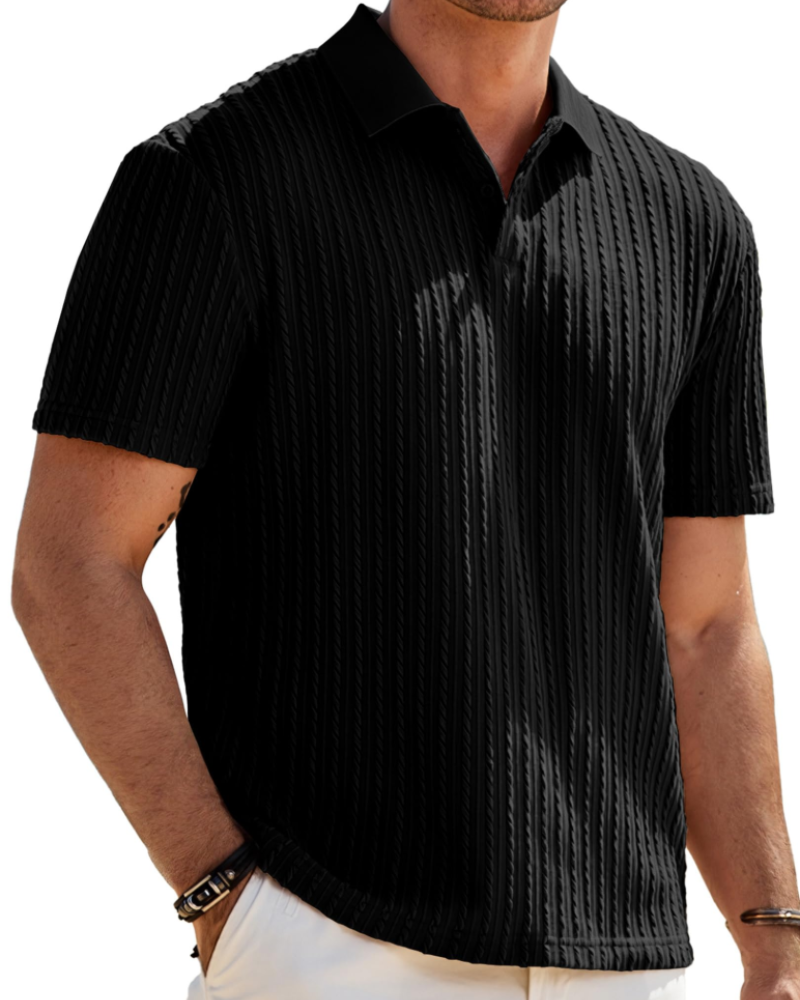 Oliver Men's Knit Polo Shirt – Old Money Short Sleeve Polo for Resort and Golf Wear