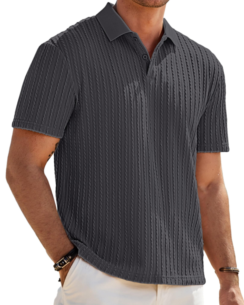 Oliver Men's Knit Polo Shirt – Old Money Short Sleeve Polo for Resort and Golf Wear