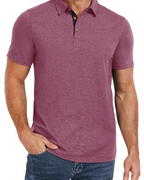 Ethan Men's Cotton Polo Shirt – Stretch Short Sleeve Polo for Work and Golf