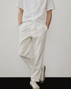 Ethan Men’s Relaxed Trousers – Tapered Fit Casual Pants with Elastic Waistband