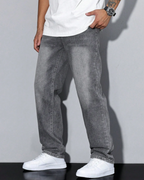 Caleb Men's Baggy Jeans – Loose Fit Denim Pants with Pockets for Streetwear Style