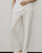 Ethan Men’s Relaxed Trousers – Tapered Fit Casual Pants with Elastic Waistband