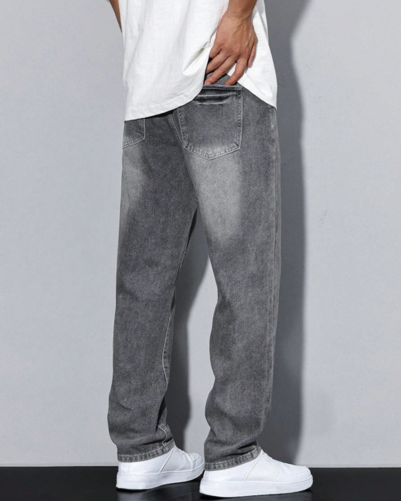 Caleb Men's Baggy Jeans – Loose Fit Denim Pants with Pockets for Streetwear Style