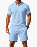 Liam Men's 2 Piece Polo Set – Short Sleeve Shirt & Shorts Summer Casual Outfit