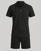 Ethan Men's 2 Piece Set – Polo Shirt & Shorts Casual Summer Outfit
