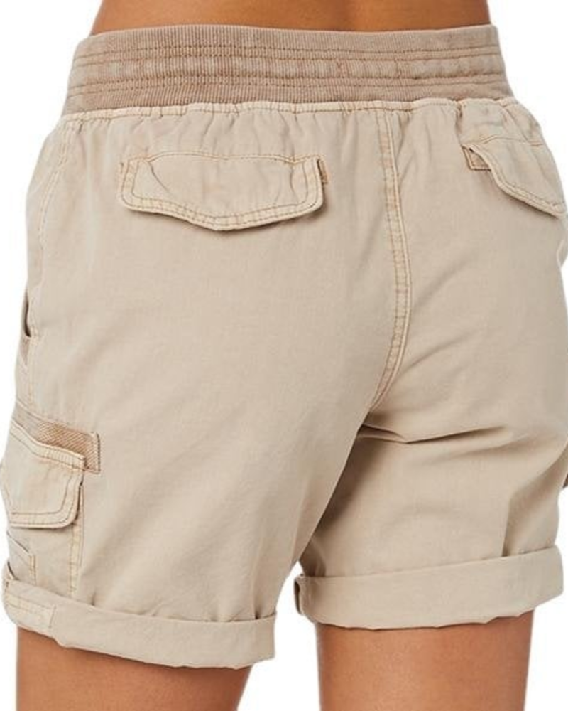 Brooke Women's Cargo Shorts – Lightweight Utility Shorts with Elastic Waist & Pockets