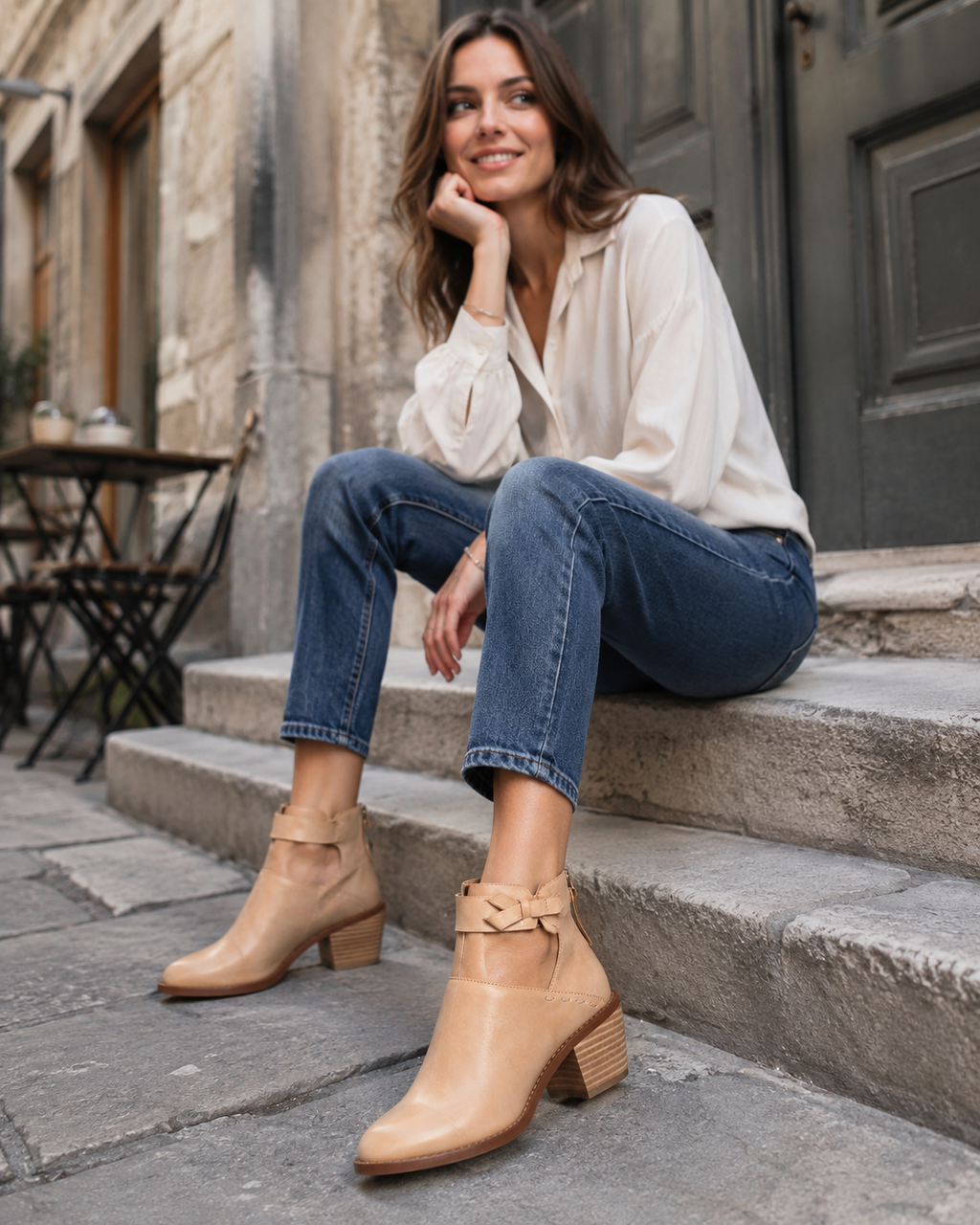Myla Women's Heeled Ankle Boots – Elegant Stable Heel Everyday Booties