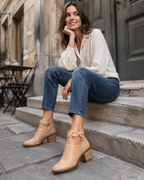 Myla Women's Heeled Ankle Boots – Elegant Stable Heel Everyday Booties