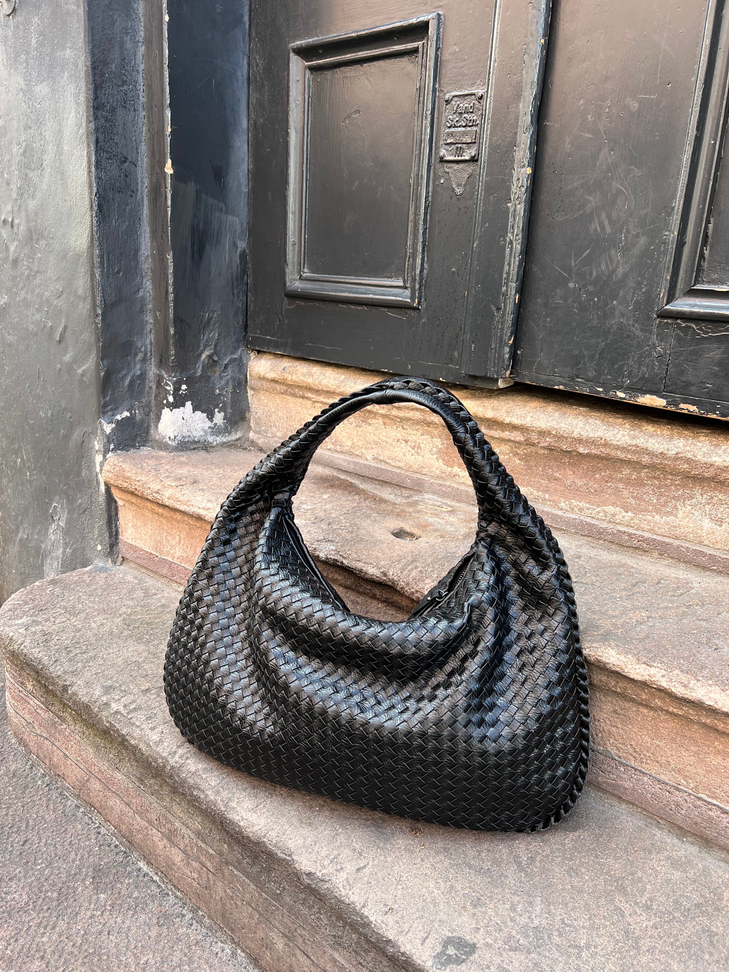 Noa Women's Braided Vegan Leather Handbag – Spacious Zip Tote Bag