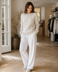 Naomi Women's Wool Sweater – Soft Warm Elegant Everyday Knit Pullover