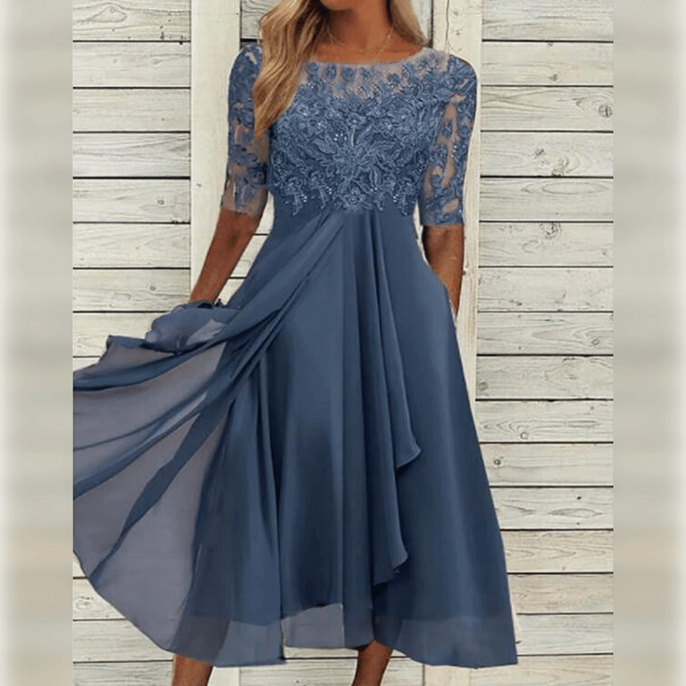 Melisande Women's Chiffon Maxi Dress – Lightweight Elegant Evening Occasion Dress