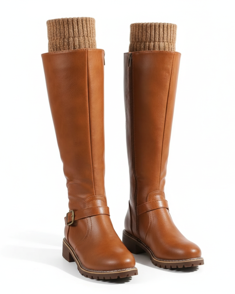 Nyla Women’s Leather Boots – Elegant Supportive Comfort Boots for Everyday Wear