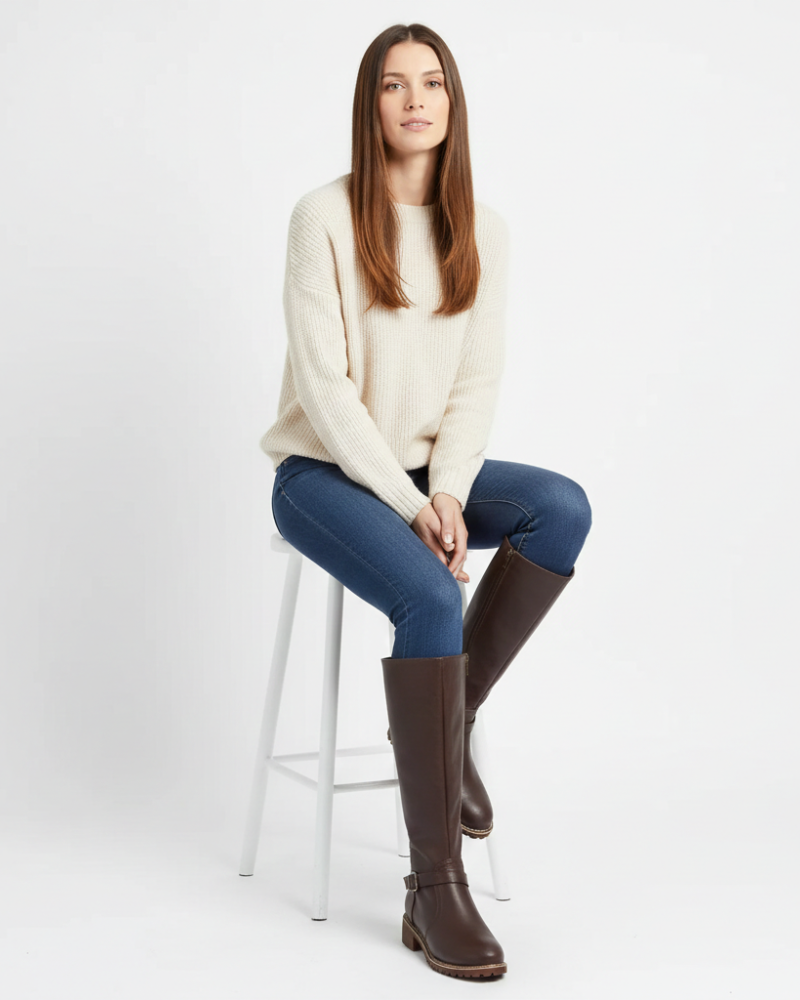 Nyla Women’s Leather Boots – Elegant Supportive Comfort Boots for Everyday Wear
