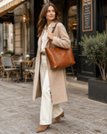 Nyomi Women's Leather Tote Bag – Large Work Shoulder Bag for Laptop & Daily Essentials