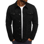 Ethan Men’s Denim Jacket – Classic Button-Up Jean Jacket with Utility Pockets